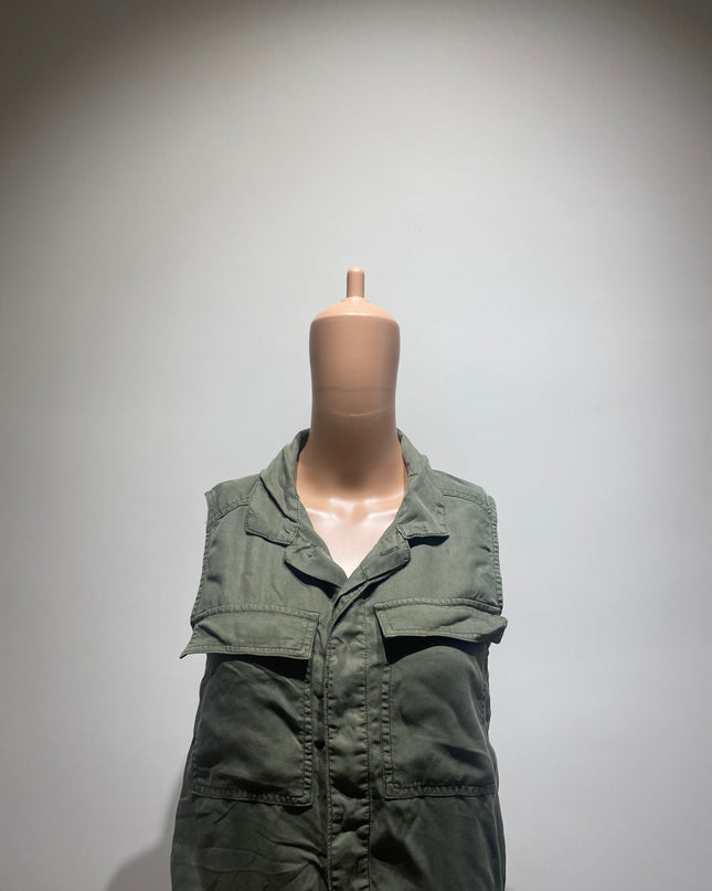 DENIM Women's Cut-Out Sleeveless Green Jumpsuit - M Size