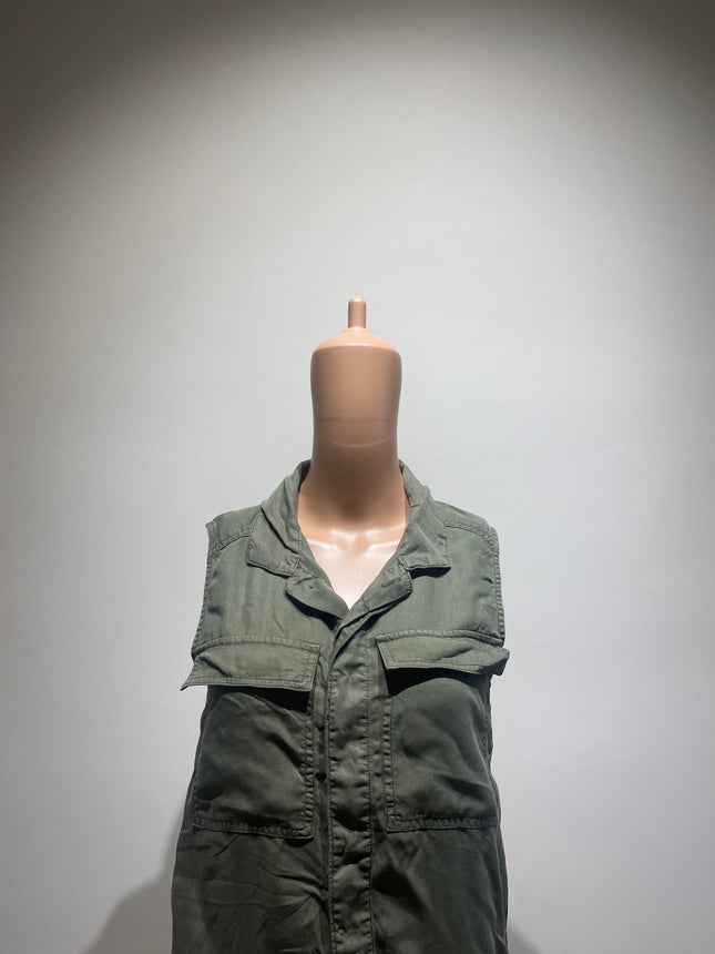 DENIM Women's Cut-Out Sleeveless Green Jumpsuit - M Size