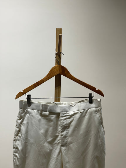 Unisex white Plain Classic Trouser Pants - M Size