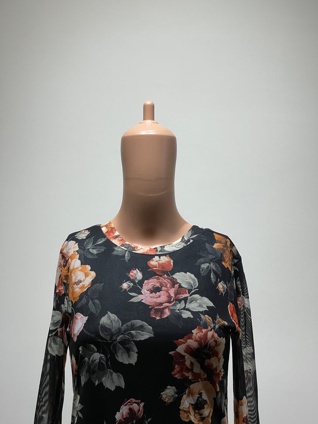 VAN HEUSEN  Women A-line Black Above Knee/Mid Thigh Length Dress S Size