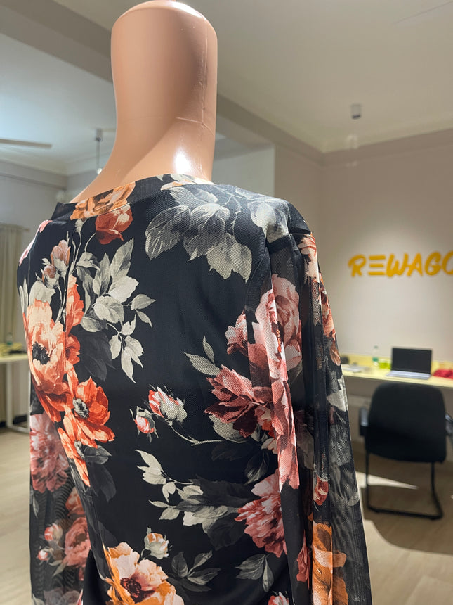 VAN HEUSEN  Women A-line Black Above Knee/Mid Thigh Length Dress S Size