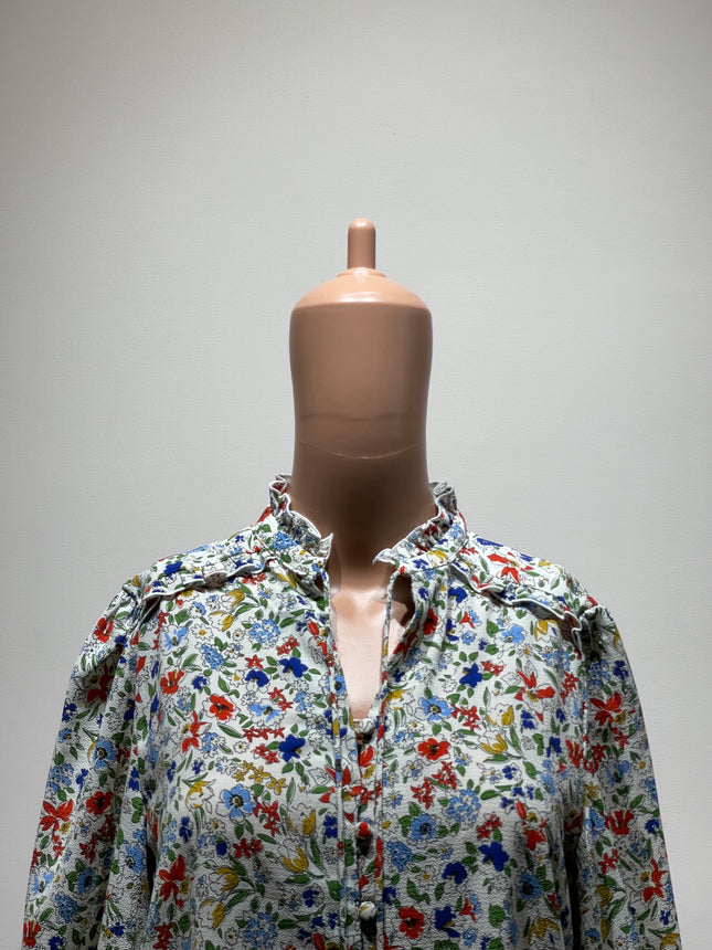MANGO Womens Regular Fit Floral Print Top - M Size