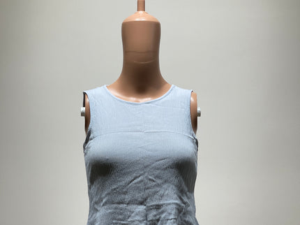 Koton Womens Casual Sleeveless Solid Women Blue Top - M Size