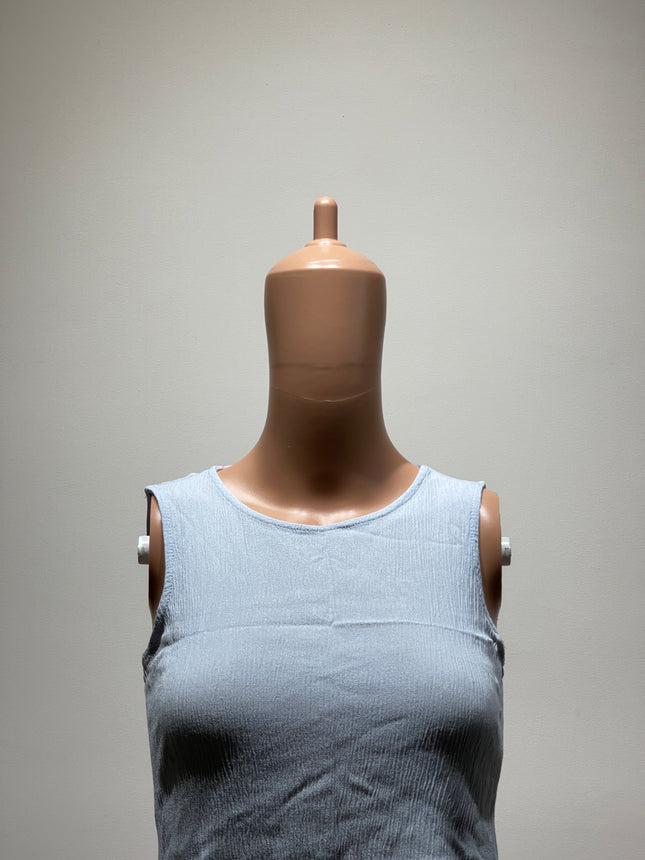 Koton Womens Casual Sleeveless Solid Women Blue Top - M Size
