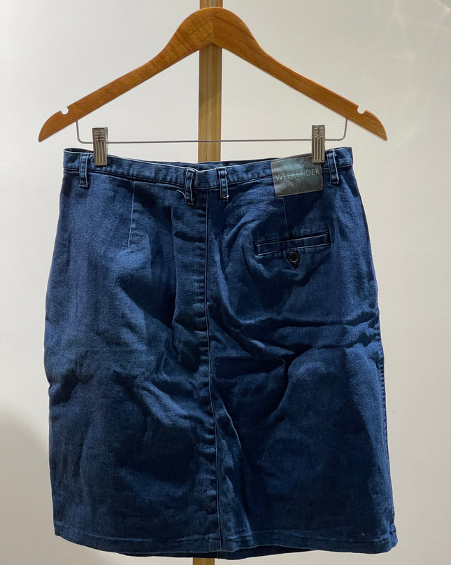 Weekender BLUES Women Washed Regular Blue Skirt - S Size