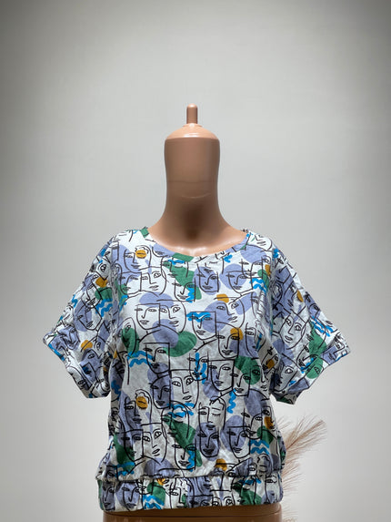 MAX Women's Casual Regular Multicolor Top XL Size