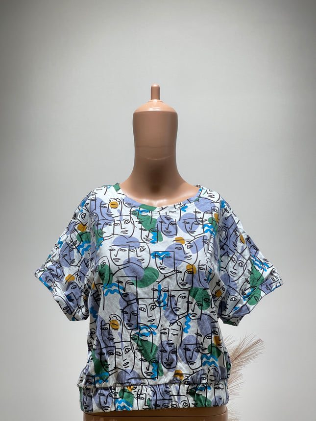 MAX Women's Casual Regular Multicolor Top XL Size