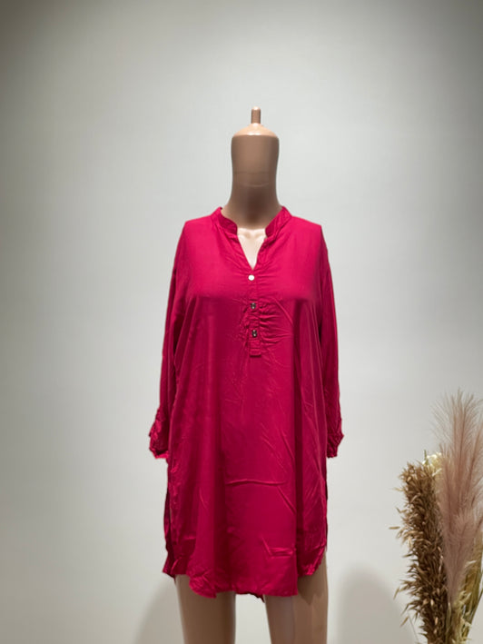 Womens  Viscose Rayon Pink Top - M Size