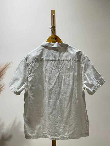 H&M Men Relaxed Fit Fit Self Design Cut Away Collar Casual Shirt - XXL Size