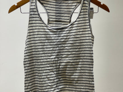 Women's Black & White Striped Top - M Size