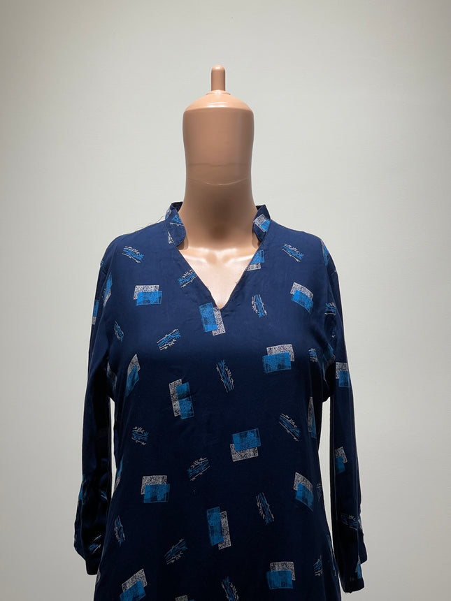 Womens Casual V - Neck Straight Kurta - M Size