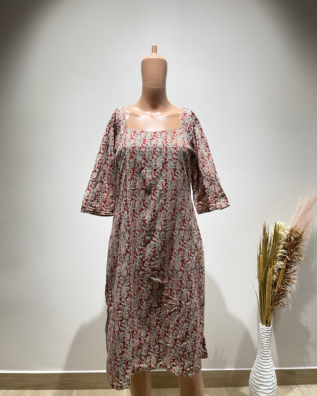 Womens Casual Round - Neck Straight Kurta - L size