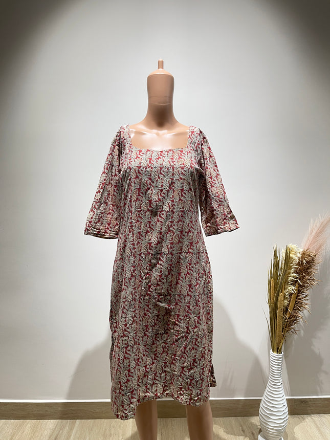 Womens Casual Round - Neck Straight Kurta - L size