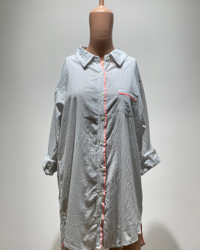 Womens Long Shirt Dress L Size