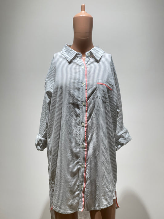 Womens Long Shirt Dress L Size