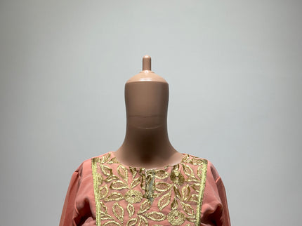 Women Embroidered Round-Neck A- lineKurta - XS inch