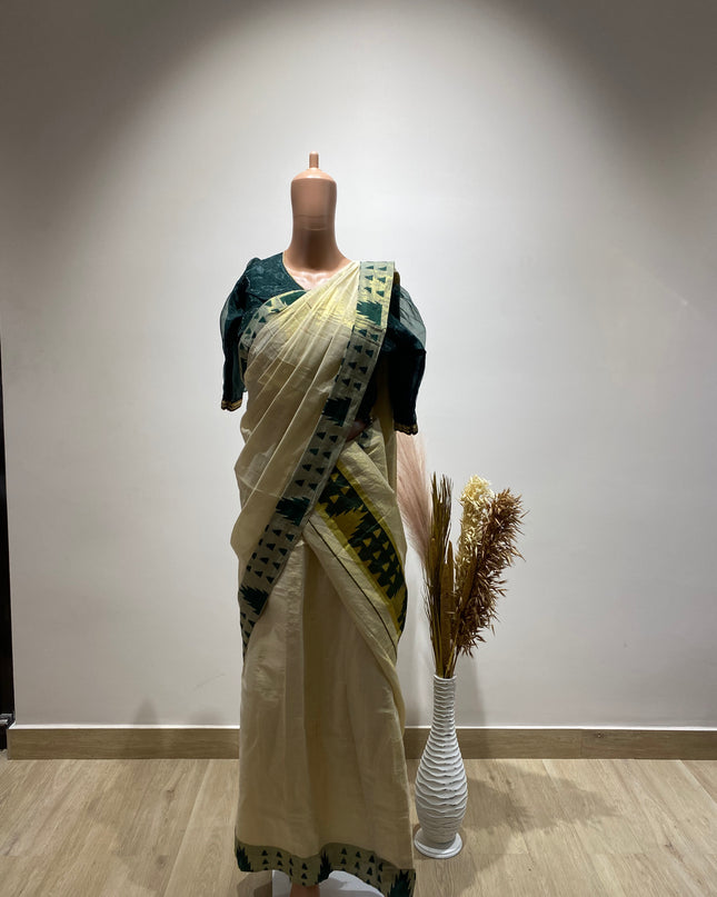 Women's Ethnic Green Half-sare