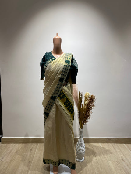 Women's Ethnic Green Half-sare