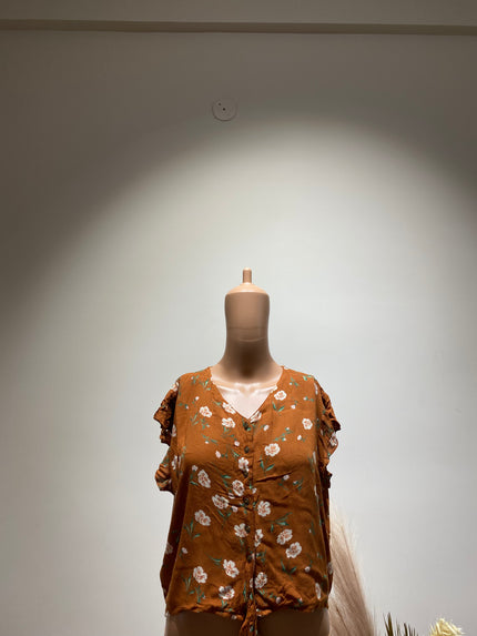NUON Women's Casual Orange Top - L Size