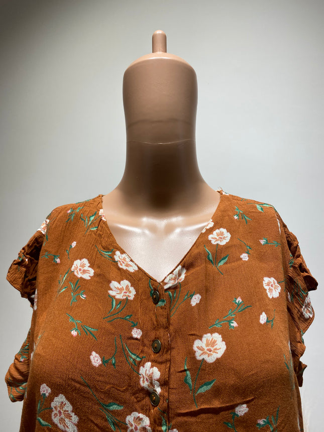 NUON Women's Casual Orange Top - L Size