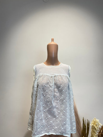 Women's Casual White Top - M Size