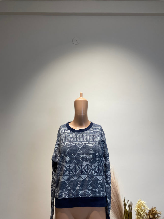 MAX Women's  Casual Blue T-Shirt - L Size