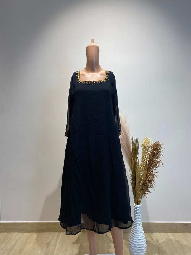 DIPALI Women's Ethnic Black Kurta - M Size