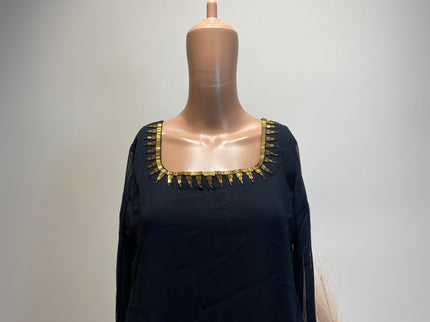 DIPALI Women's Ethnic Black Kurta - M Size