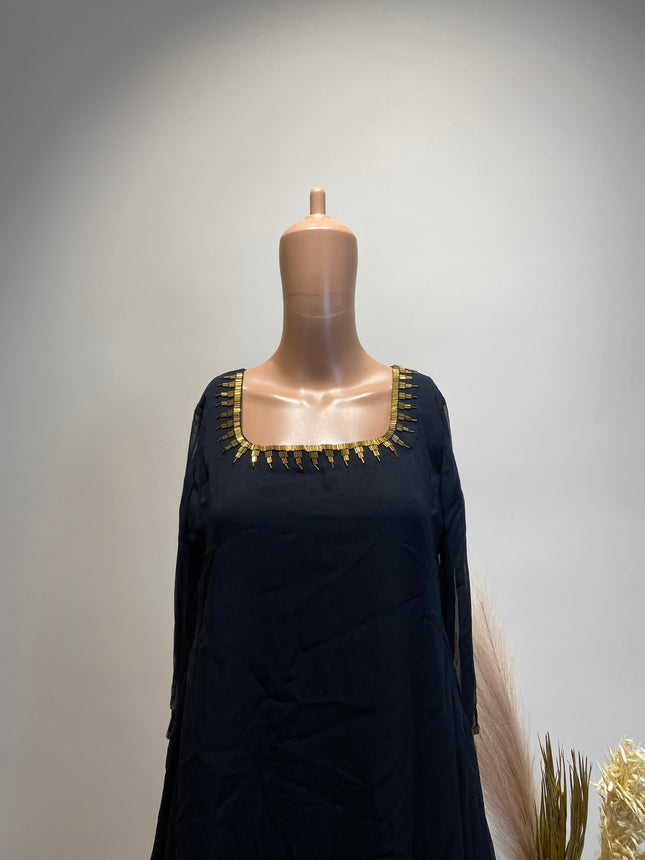 DIPALI Women's Ethnic Black Kurta - M Size