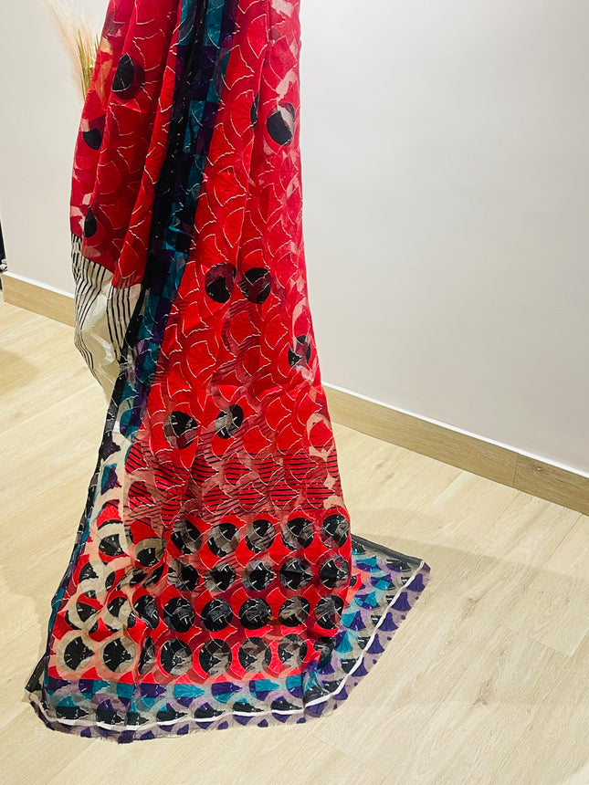 Women's Warli Print Georgette saree