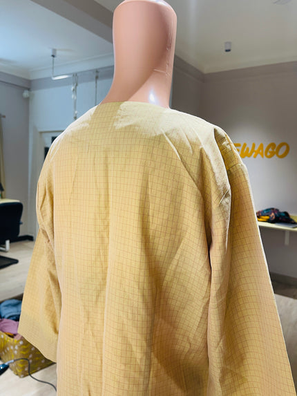 Women's Casual Regular Sleeves  Yellow Top - L Size