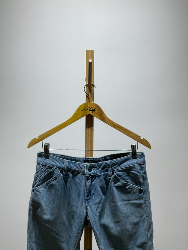 Womens Capri Blue 3/4 Jeans - S/M Size