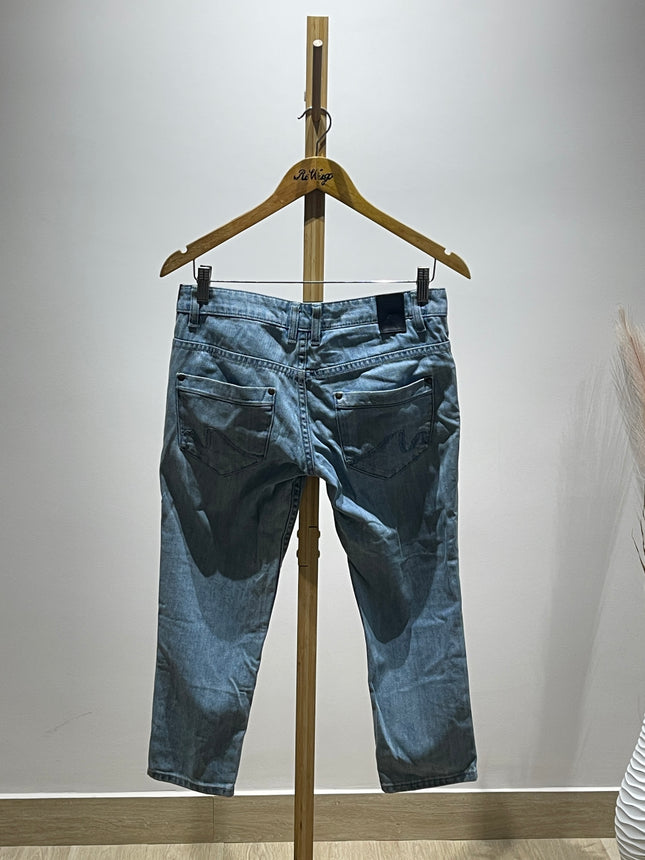 Womens Capri Blue 3/4 Jeans - S/M Size
