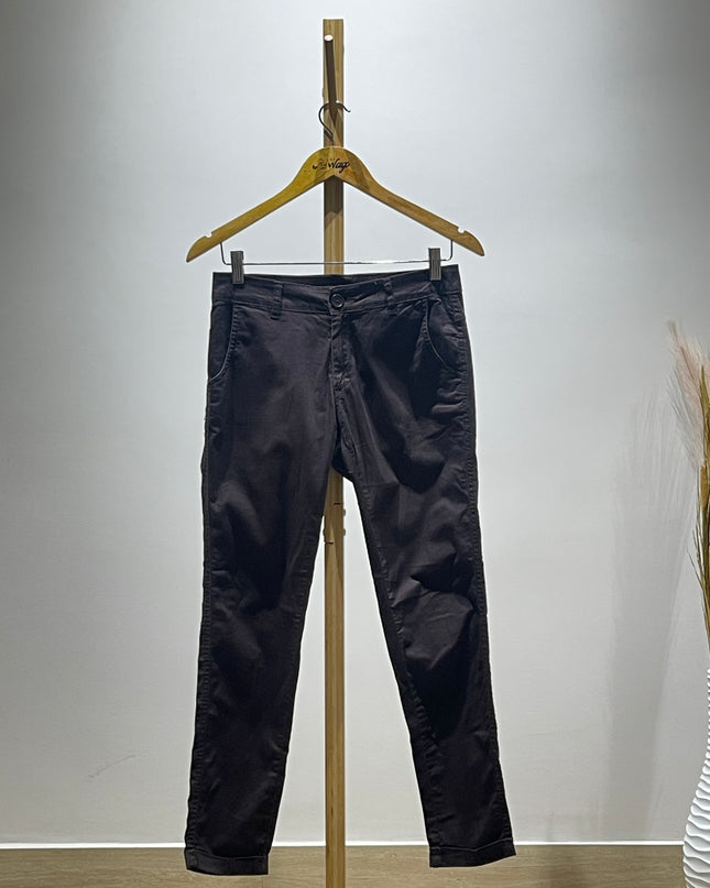Hey! Womens Slim-Fit Dark Brown Pants - S Size