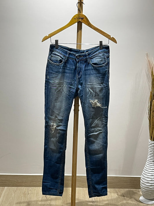 Womens Slim Fit Ripped Jeans - S Size