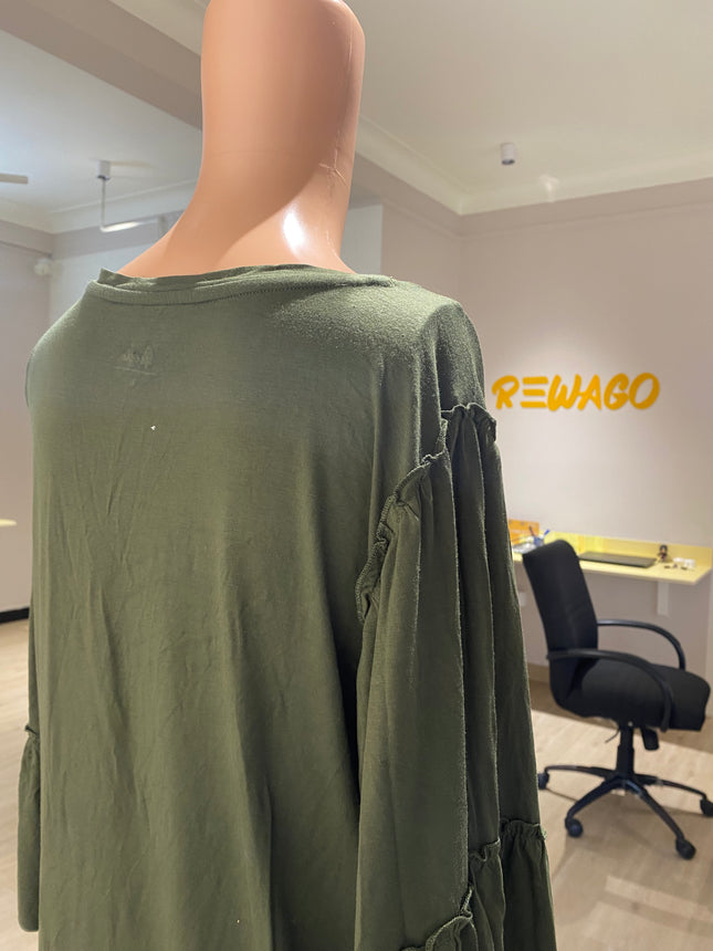 PEOPLE Women's Csual Green Top - M Size