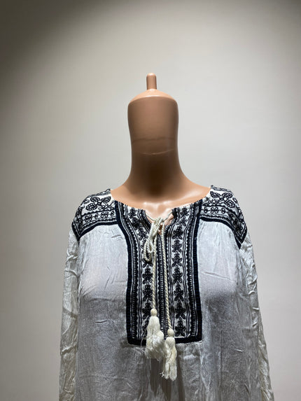 MAX Women's Casual White Short Kurti - L Size