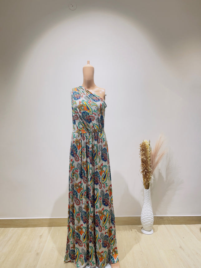 Women's  Fit and Flare Multicolor Dress - M Size