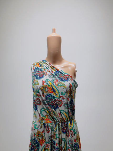 Women's  Fit and Flare Multicolor Dress - M Size