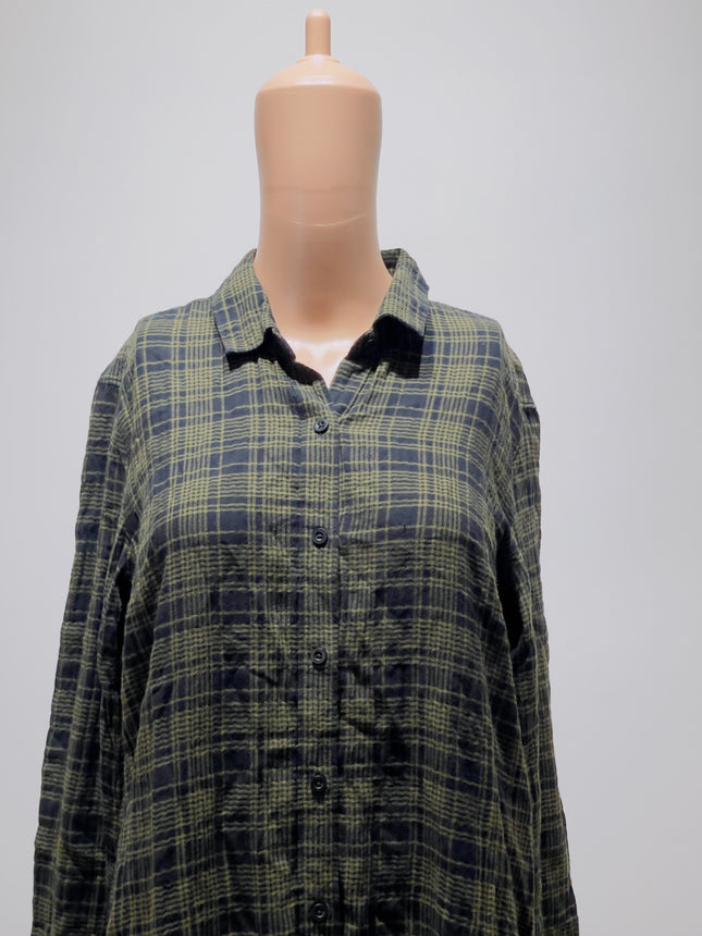 OBEY WORLDWIDE Women's Checked  Black Shirt Dress - L Size