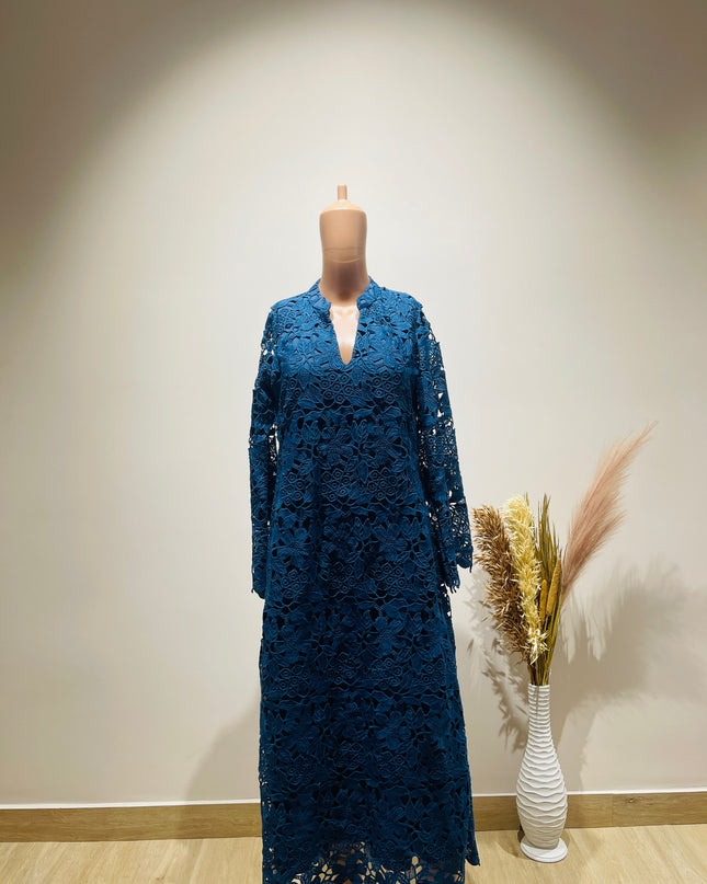 Women's Causal Blue Gown - M Size