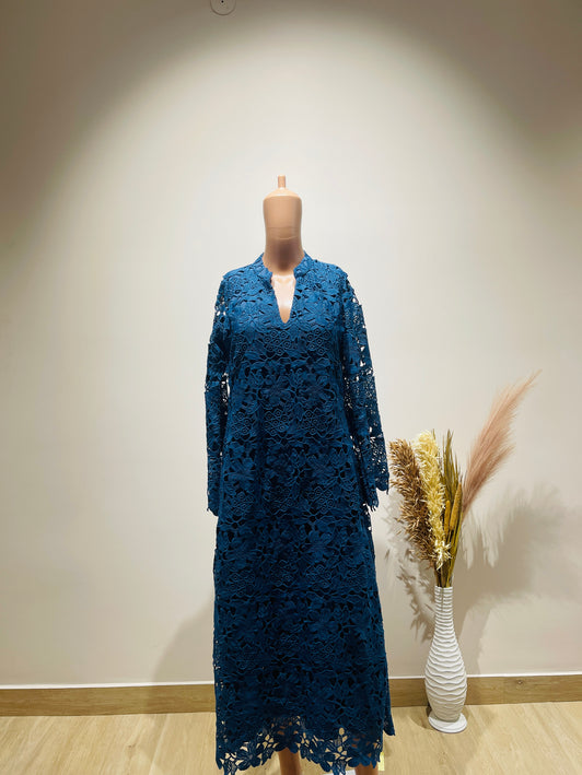 Women's Causal Blue Gown - M Size