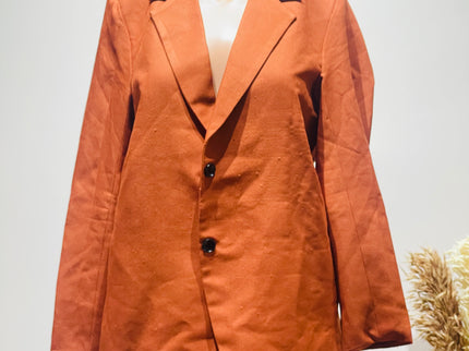 Women's High Star Shirt Chinos Orange Co-ords Set -  L Size