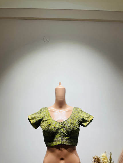 Women's Casual Green Blouse - M Size