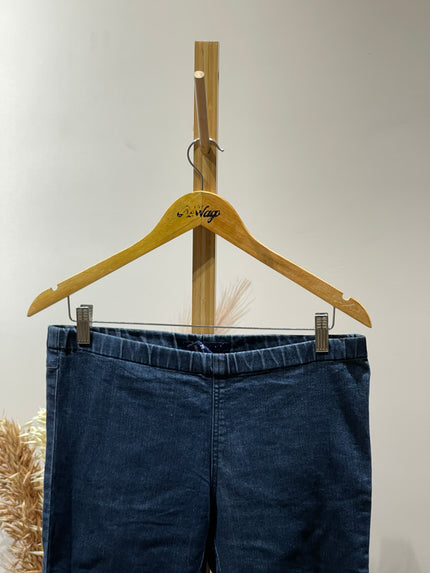 CottonWorld Womens Stretchable Slim-Fit Dark Blue Jeans M Size