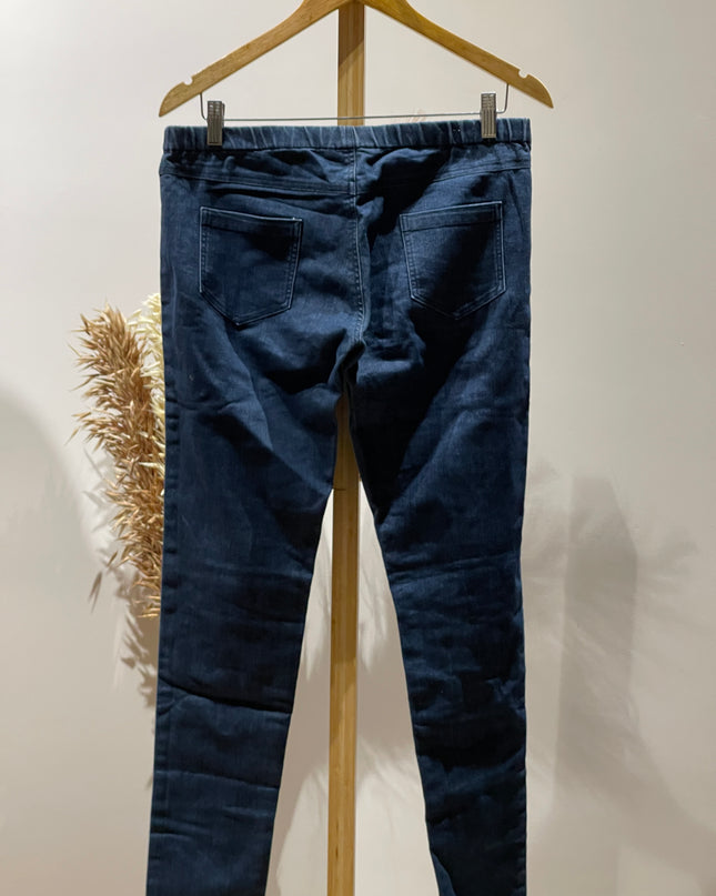 CottonWorld Womens Stretchable Slim-Fit Dark Blue Jeans M Size