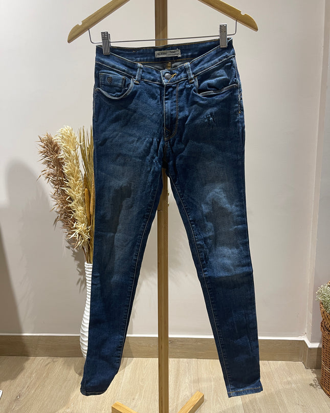 FM Women's Skinny Fit Dark Blue Jeans - XS Size
