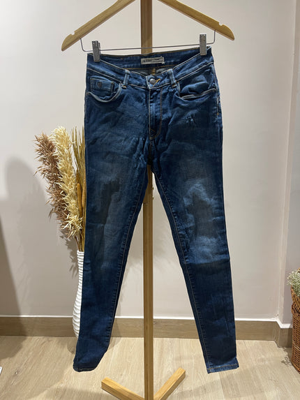 FM Women's Skinny Fit Dark Blue Jeans - XS Size