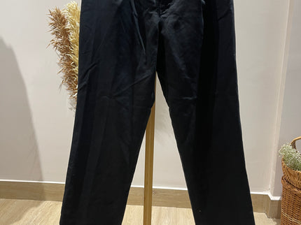 ALLEN SOLLY Unisex Straight Fit Black Trouser - M Size