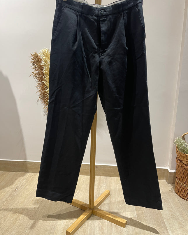 ALLEN SOLLY Unisex Straight Fit Black Trouser - M Size